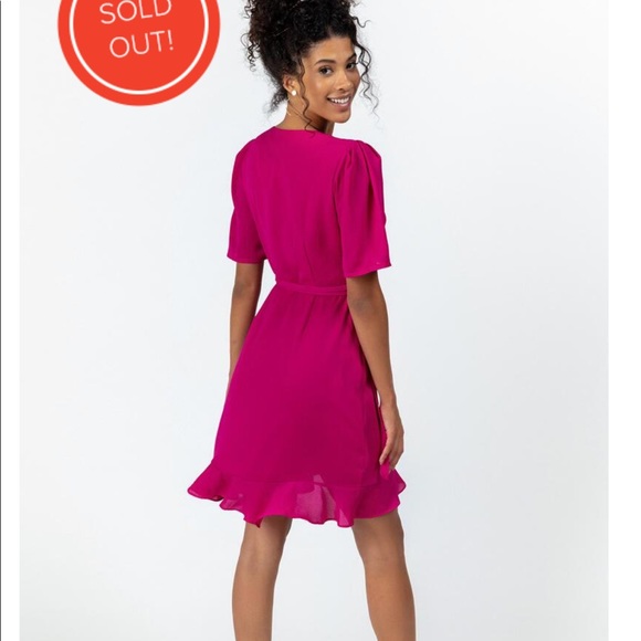 KEMBLE SHORT SLEEVE WRAP DRESS - Picture 2 of 3